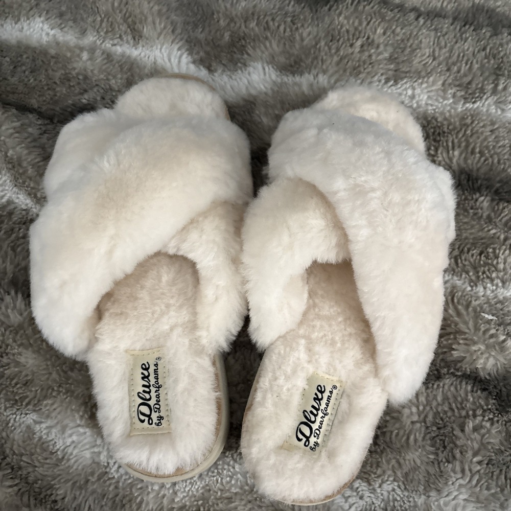Dluxe by Dearforms indoor/outdoor Slipper Shoe Shearling Comfort